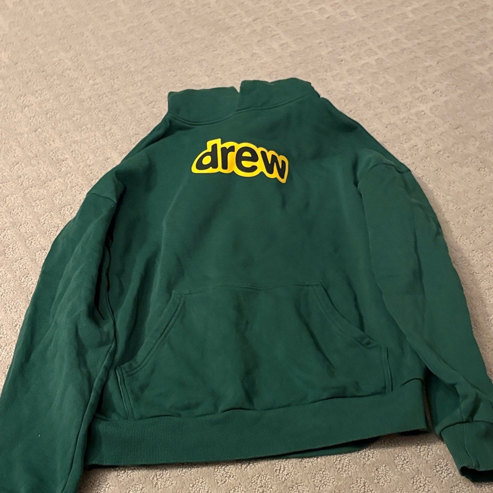 Drew House Forest Green Hoodie with Yellow Logo